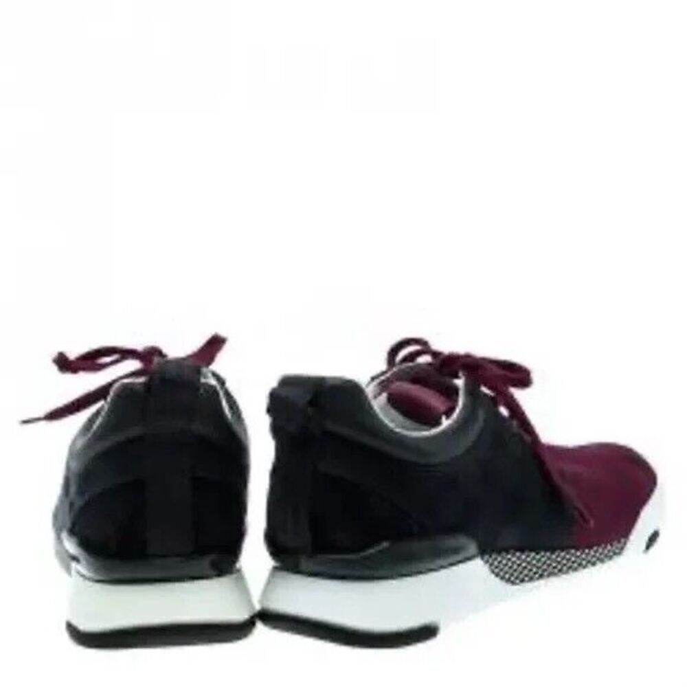 Louis Vuitton Tricolor Mesh The Damier Embossed Rubber Fastlane Sneaker Size:7.5 - Picture 3 of 4